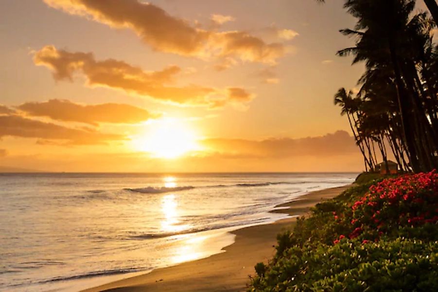 Papermoon Fototapete »Tropical Sunset Kaanapali Beach« günstig online kaufen