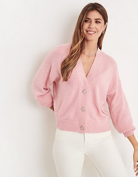 Threadbare Strickjacke Breanna Jewel Button Cardigan mit kurzem Schnitt günstig online kaufen