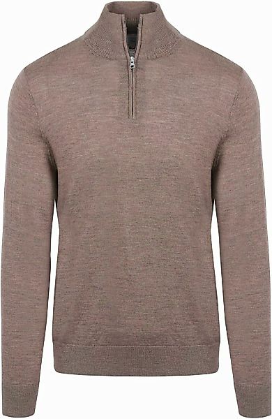 King Essentials The Michael Half Zip Pull Merino Braun - Größe XXL günstig online kaufen