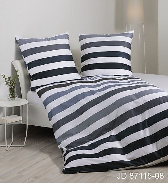 Janine Janine Mako-Satin Bettwäsche J. D. 87115 silber anthrazit Größe:  15 günstig online kaufen