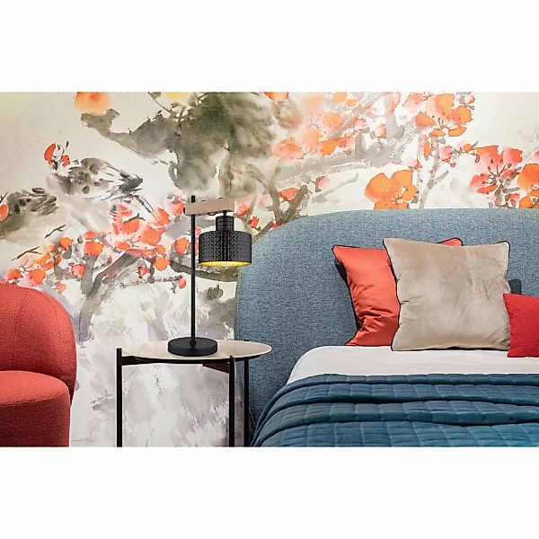 Globo Tischlampe Rielly 1-flammig Schwarz matt 310 x 180 x 550 mm günstig online kaufen