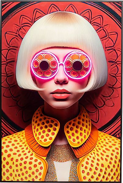 Kare Design LED-Bild "Bild Fancy Blonde Lady 120x80cm" günstig online kaufen