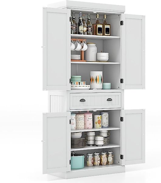 KOMFOTTEU Buffet Küchenschrank mit 4 Türen,76 günstig online kaufen