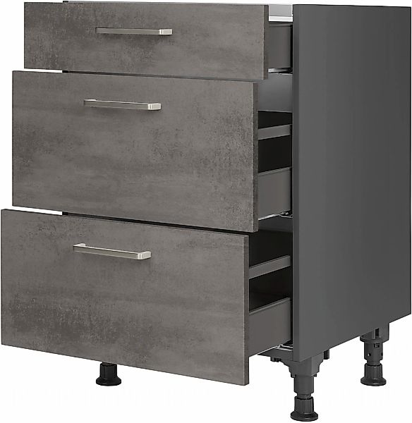 nobilia® Kochfeldumbauschrank »"Riva", vormontiert, mit Schubkasten und Aus günstig online kaufen