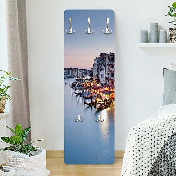 Wandgarderobe Holzpaneel Abendstimmung auf Canal Grande in Venedig günstig online kaufen