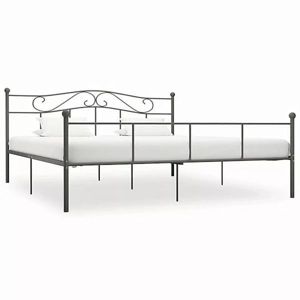 furnicato Bett Bettgestell Grau Metall 180×200 cm günstig online kaufen