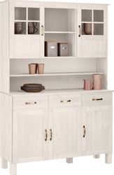 Home affaire Küchenbuffet "Alby" Breite 125 cm, 2 Glastüren, 2 Schubladen günstig online kaufen