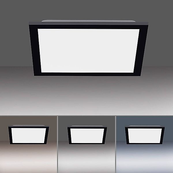 LED-Deckenleuchte Flat, CCT, schwarz, 29 x 29 cm günstig online kaufen