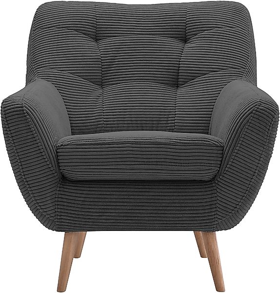 exxpo - sofa fashion Sessel »Scandi, Loungesessel mit tollem Sitzkomfort, h günstig online kaufen