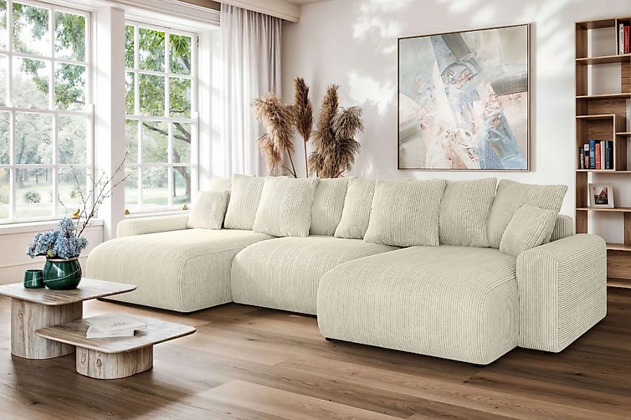 Home affaire Wohnlandschaft "LAKESIDE mit Bettfunktion und Bettkasten, Maße günstig online kaufen