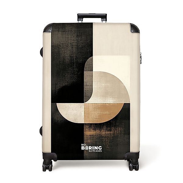 NoBoringSuitcases.com© Hartschalen-Trolley Abstrakte Formen in Schwarz günstig online kaufen