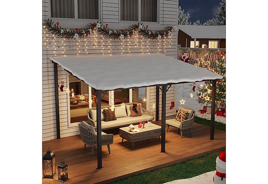 JOIVI Pergola Pergola 3x4m Terrassenüberdachung, Carport mit Sonnendach, (P günstig online kaufen