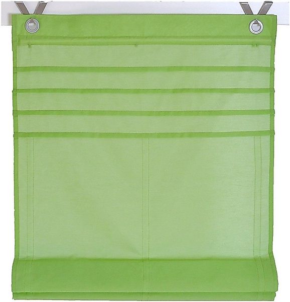 Kutti Raffrollo Kessy Biese, mit Hakenaufhängung, ohne Bohren, halbtranspar günstig online kaufen