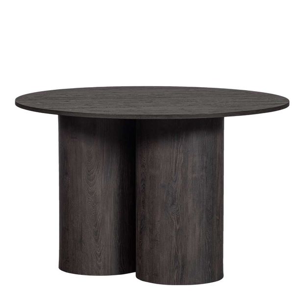 Esstisch Tisch Esszimmer in runder Form und Dunkelbraun günstig online kaufen