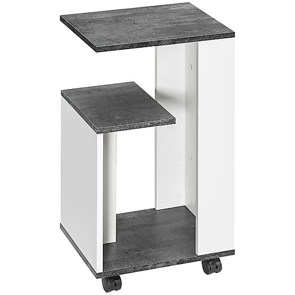 HOMCOM Nachttisch, Beistelltisch mit Rollen, Couchtisch, Kaffeetisch, Sofat günstig online kaufen