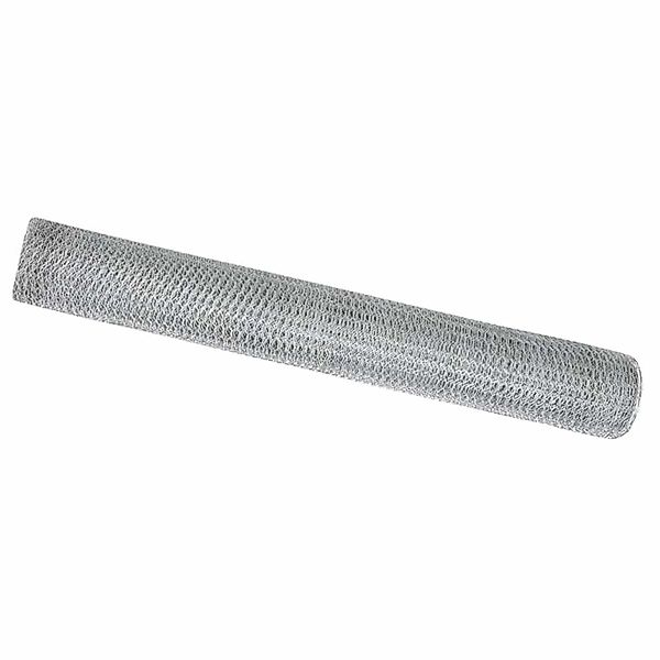 vidaXL Hexagonzaun Silber 1 x 10 m Verzinkter Stahl 42005642 günstig online kaufen