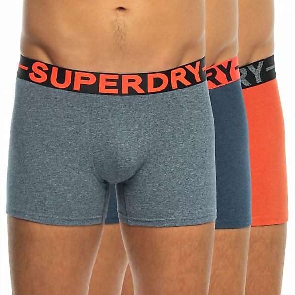 Superdry 3-er Set Boxer Briefs Blau & Orange günstig online kaufen