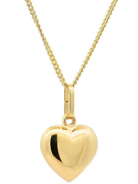 HOPLO Herzanhänger Gold Anhänger Herz mit Goldkette massiv 333 - 8 Karat Go günstig online kaufen