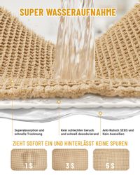 Coonoor Badematte Rutschfeste Waffel-Badmatte, Super Absorbierende günstig online kaufen