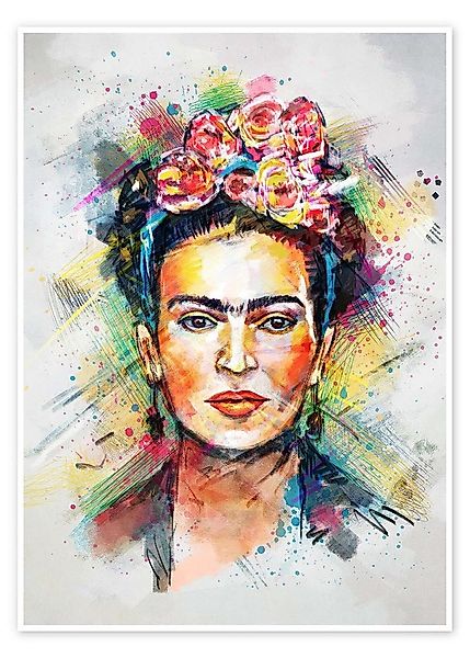 Posterlounge Wandbild Frida Kahlo Flower Pop, Tracie Andrews, erhältlich al günstig online kaufen