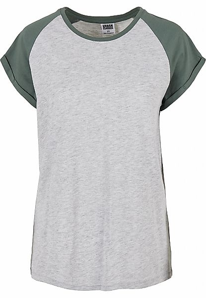 URBAN CLASSICS Kurzarmshirt "Urban Classics Damen Ladies Contrast Raglan Te günstig online kaufen