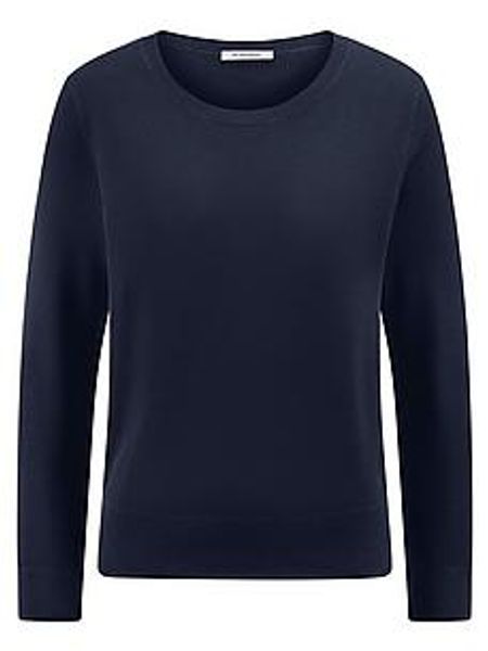 Rundhals-Pullover aus 100% SUPIMA-Baumwolle Peter Hahn blau günstig online kaufen