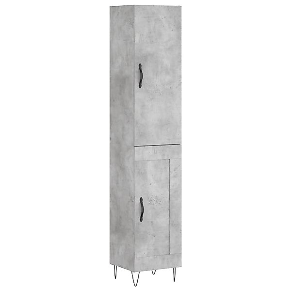 vidaXL Highboard Betongrau 34,5x34x180 cm Holzwerkstoff 3199141 günstig online kaufen