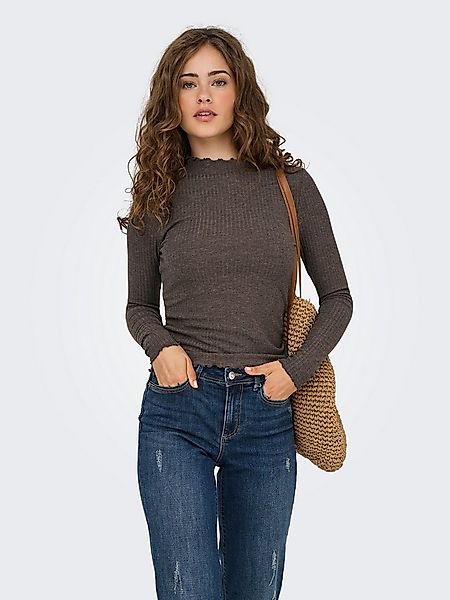 ONLY Langarmshirt ONLEMMA L/S HIGH NECK TOP Materialmix günstig online kaufen