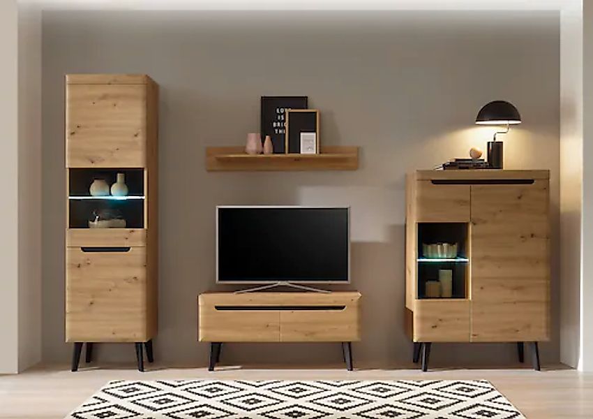 INOSIGN Wohnwand »Torge, Anbauwand, Schrankwand, Mediawand, Wohnzimmer-Set« günstig online kaufen