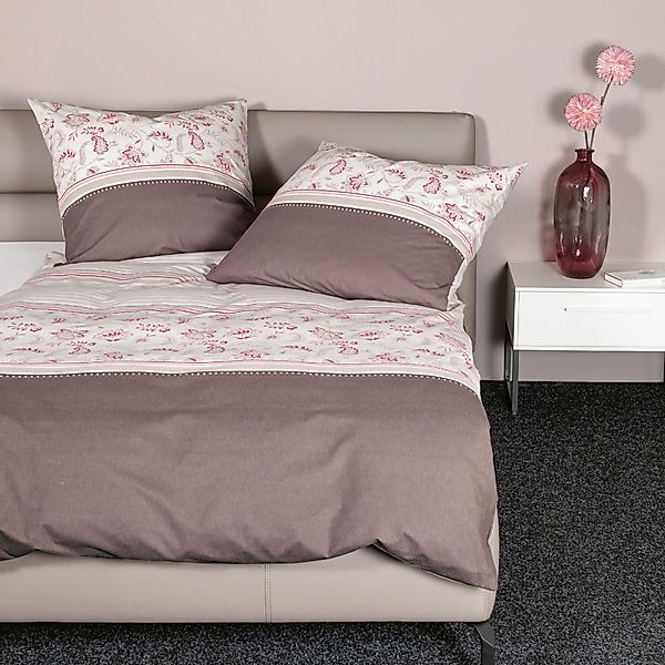 Janine Feinbiber Bettwäsche Davos 65160-01 Paisley Streifen 135x200 günstig online kaufen