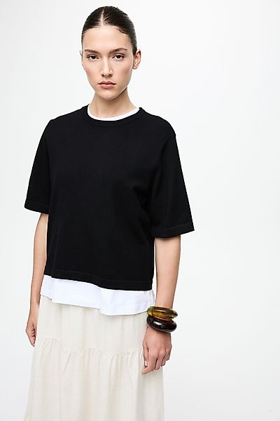 Vila Kurzarmpullover "VIMALU O-NECK 2/4 KNIT TOP-NOOS" günstig online kaufen