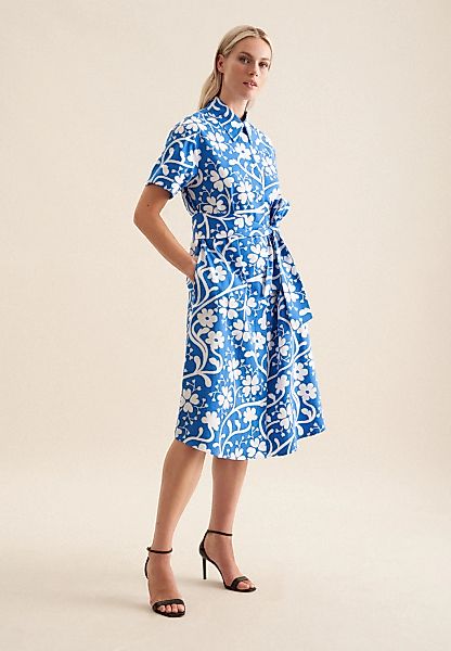 seidensticker Sommerkleid "Schwarze Rose", Kurzarm Kragen Druck günstig online kaufen