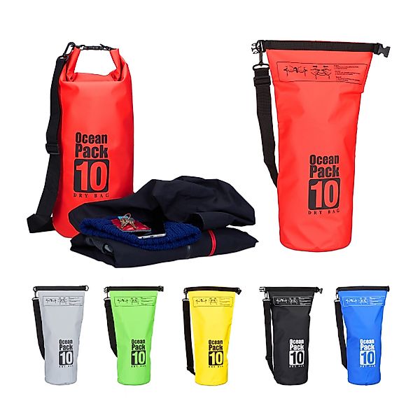 relaxdays Packsack Ocean Pack 10L wasserdicht, günstig online kaufen