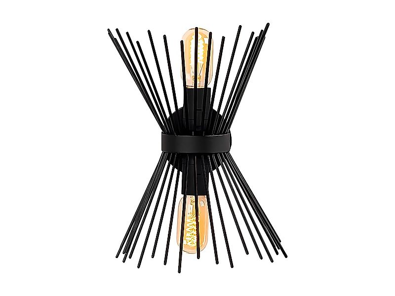 Wandleuchte - Metall - H. 33 cm - Schwarz - KIRPI günstig online kaufen