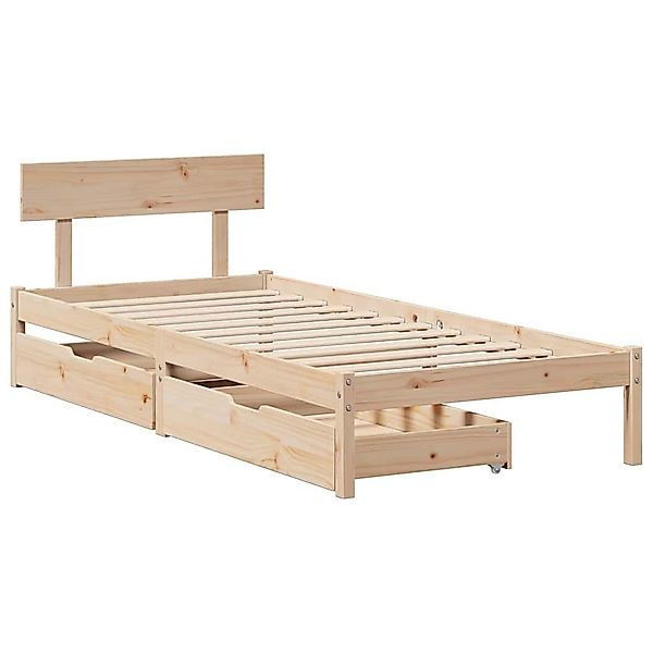vidaXL Bett Massivholzbett ohne Matratze 90x200 günstig online kaufen