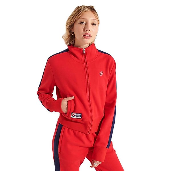 Superdry Code Track Sweatshirt Mit Reißverschluss M Risk Red günstig online kaufen
