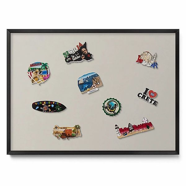 Tulup Magnettafel Metall Magnettafel Gerahmt Cremefarben 70x50 cm Magnettaf günstig online kaufen