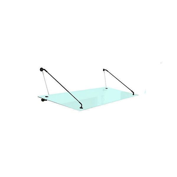 Glaszentrum Hagen STB 180x90 cm Glasvordach inkl. Halter Ral7016 Milchglas günstig online kaufen