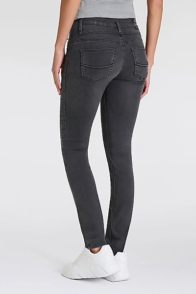 Herrlicher Skinny-fit-Jeans "Sharp Slim Reused Denim Black", mit dekorative günstig online kaufen