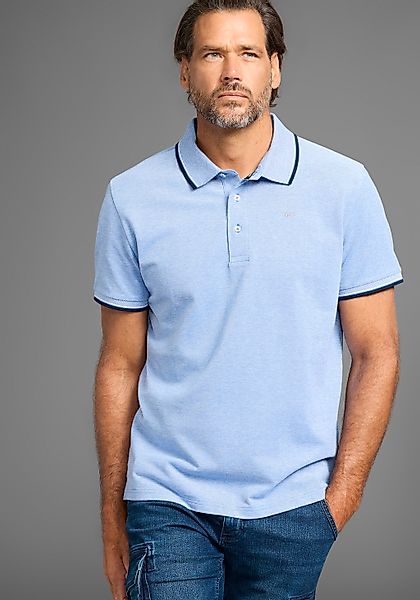 H.I.S Poloshirt, mit sportlichen Kontraststreifen & Logo-Stickerei günstig online kaufen