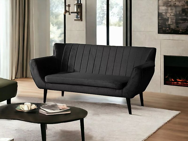 Compleo 2-Sitzer Sofa mit hohen Beinen, Velours-Sofa TULIO, Breite: 160, Ko günstig online kaufen