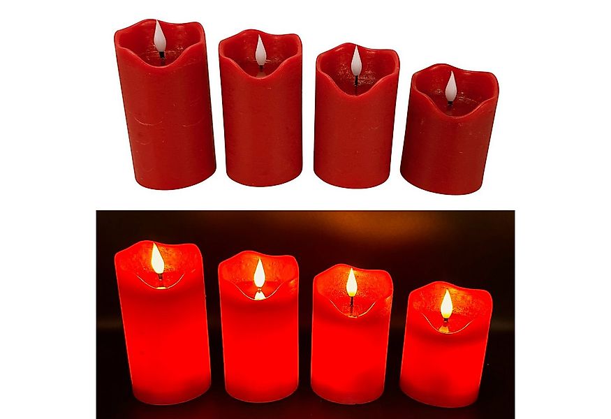 Online-Fuchs LED-Kerze - 4 LED Kerzen im Set mit Dimmer, Timer und Fernbedi günstig online kaufen