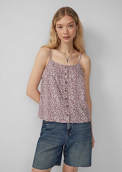 QS Muskelshirt Bluse Viskosetop mit Knopfleiste günstig online kaufen