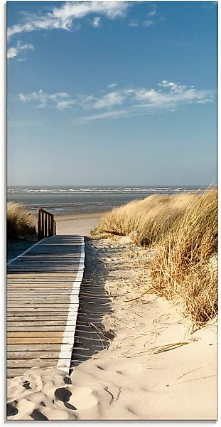 Artland Glasbild "Nordseestrand auf Langeoog - Steg", Strand, (1 St.), in v günstig online kaufen
