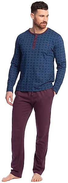 Eskimo Schlafanzug Herren Pyjama Langarm (2 günstig online kaufen