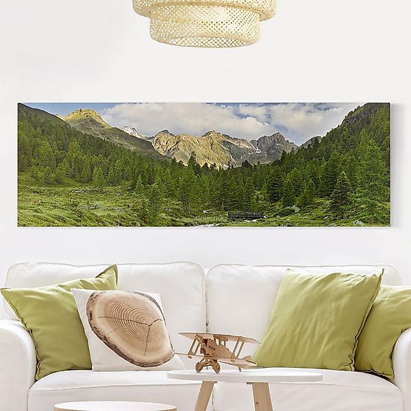 Leinwandbild - Panorama Debanttal Nationalpark Hohe Tauern günstig online kaufen