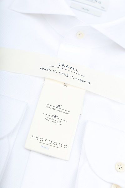 Profuomo Hemd Extra Lange Ärmel Travel Weiß - Größe 37 günstig online kaufen