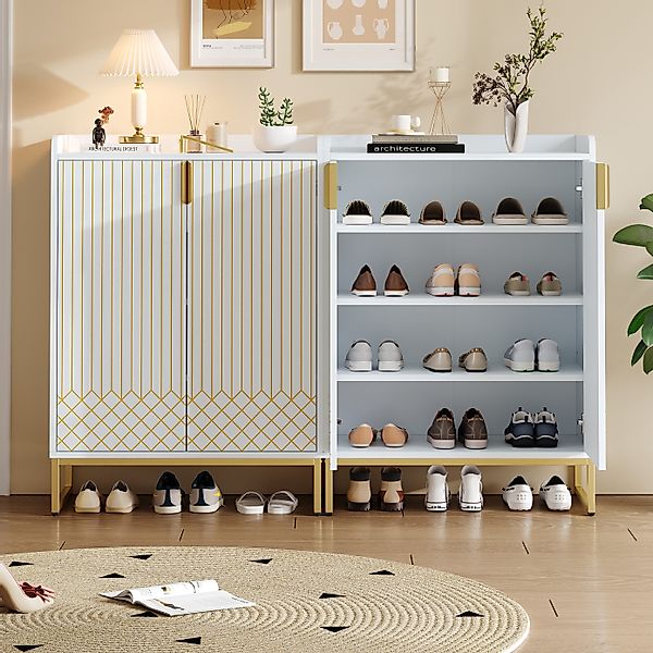 STILVORA Schuhschrank Schuhregal 3-stufig,Flurschuhschrank Schuhkipper mit günstig online kaufen