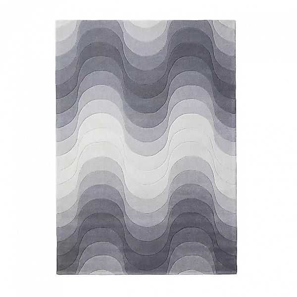 VerPan - Wave Teppich 240x170cm - grau/100% neuseeländische Wolle/handgearb günstig online kaufen