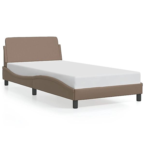 vidaXL Bettgestell Dover Cappuccino-Braun 100x200 cm Kunstleder 373142 günstig online kaufen